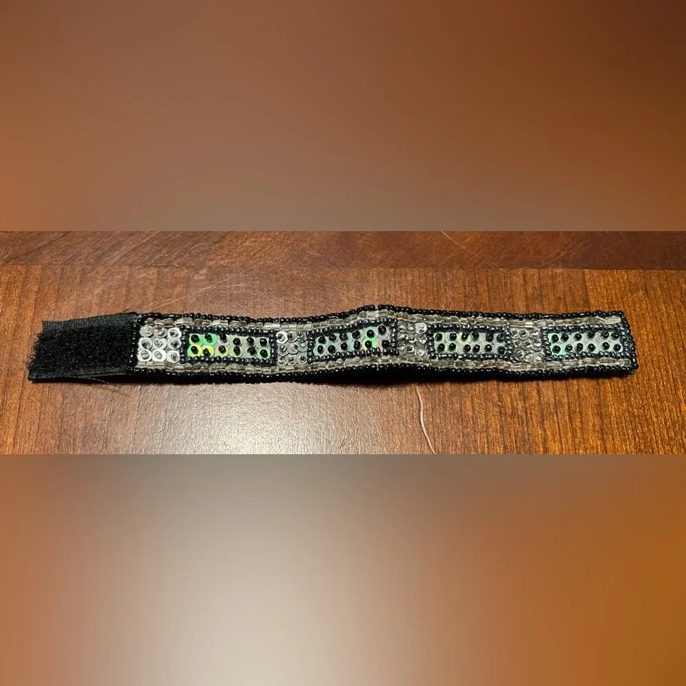 Beaded handmade Velcro 7” Bracelet